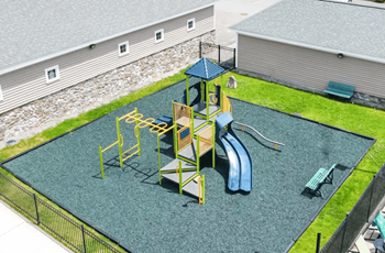 A fun, updated playground where little ones can enjoy hours of outdoor play